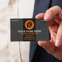 General Contractor Modern Charcoal & Orange