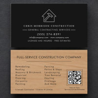General Contractor Wood Grain QR Code