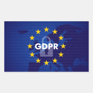 General Data Protection Regulation security digita Rectangular Sticker
