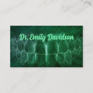 General Dentist Green Curves Business Card