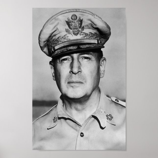 General Douglas MacArthur Portrait Poster (Front)