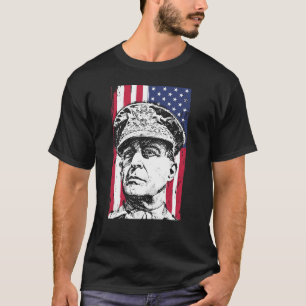 General Douglas MacArthur USA Flag T-Shirt