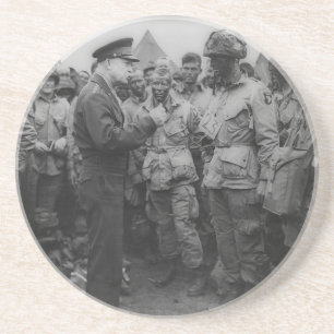 General Dwight D. Eisenhower with Paratroopers Coaster