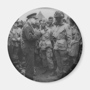 General Dwight D. Eisenhower with Paratroopers Magnet