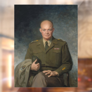 General Dwight Eisenhower 5 Star Painted Portrait
