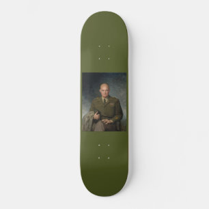 General Dwight Eisenhower 5 Star Painted Portrait Skateboard