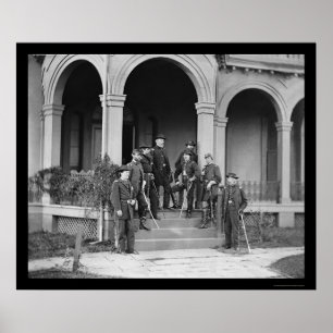 General Edwin Sumner & Staff in Warrenton, VA 1862 Poster