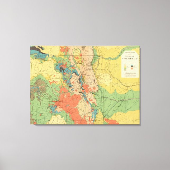 General Geological Map of Colorado Canvas Print (Front)