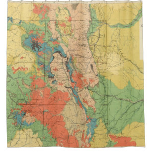 General Geological Map of Colorado Shower Curtain