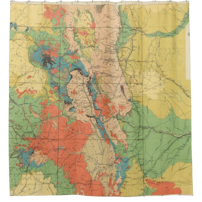 General Geological Map of Colorado Shower Curtain (Front)