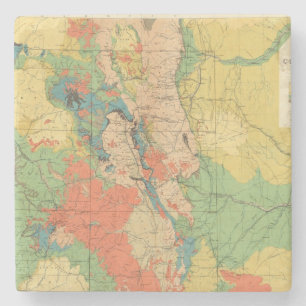 General Geological Map of Colorado Stone Coaster