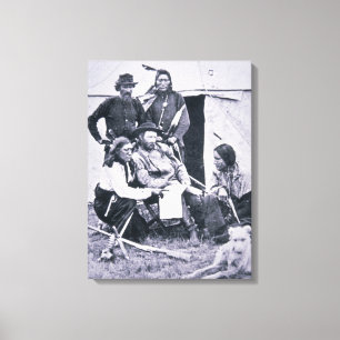 General George A. Custer (1839-76) with his Indian Canvas Print