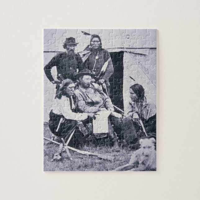 General George A. Custer (1839-76) with his Indian Jigsaw Puzzle (Vertical)
