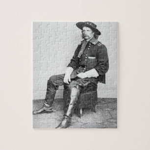 General George A. Custer (b/w photo) Jigsaw Puzzle