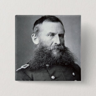 General George Crook (b/w photo) 15 Cm Square Badge
