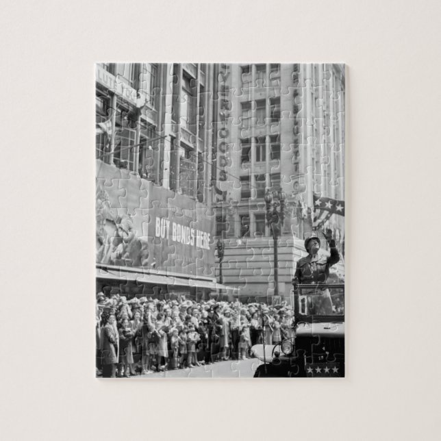 General George S. Patton acknowledging_War image Jigsaw Puzzle (Vertical)