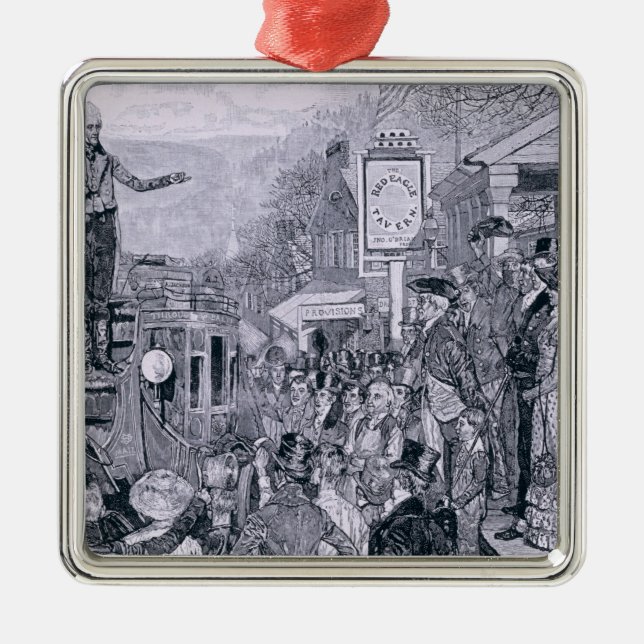 General Jackson, president-elect Metal Tree Decoration (Front)