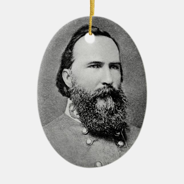 General James Longstreet Ceramic Tree Decoration (Front)