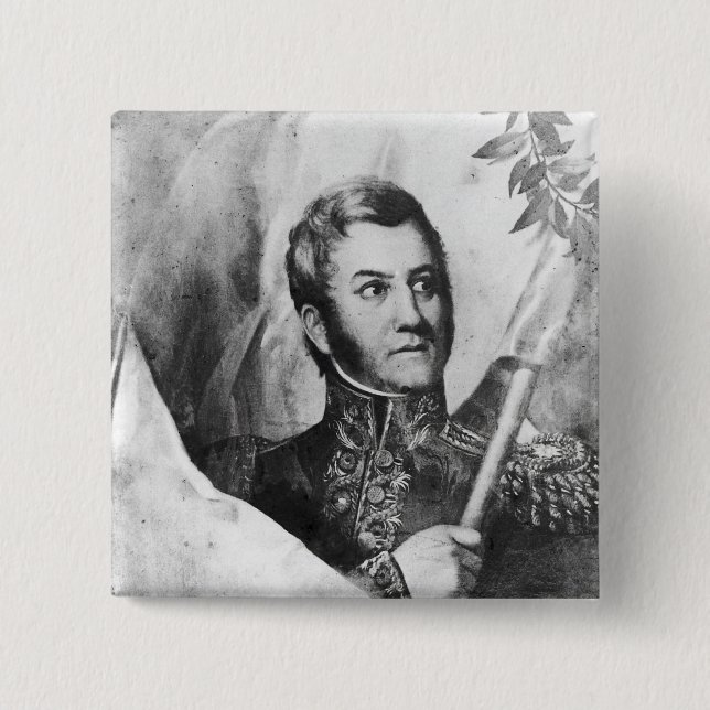 General Jose de San Martin 15 Cm Square Badge (Front)