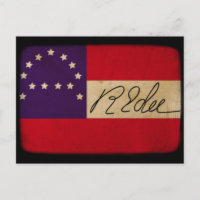 General Lee Headquarters Flag with Signature
