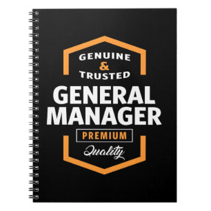 General Manager   Gift Ideas Spiral Notebook