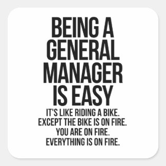 General manager square sticker