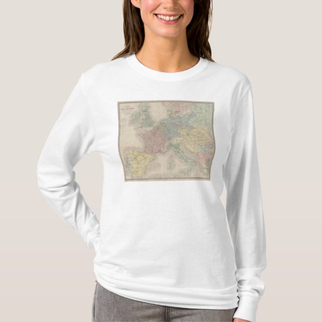 General map of European Railways T-Shirt (Front)