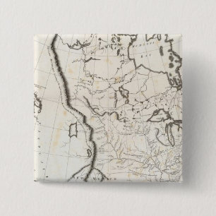 General Map of North America 15 Cm Square Badge