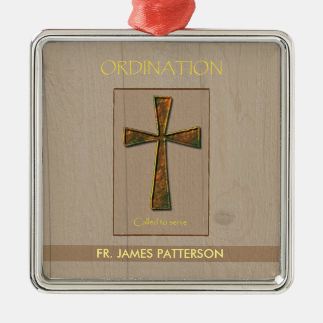 General Ordination Congratulations, Metal Design C Tree Decoration (Front)