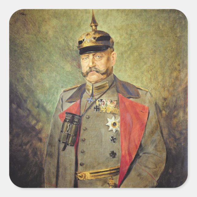 General Paul von Hindenburg, c.1916 Square Sticker (Front)