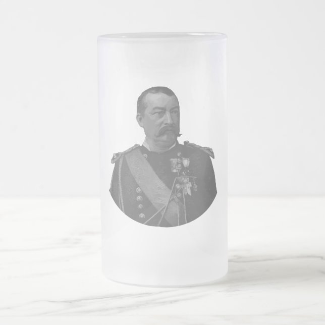 General Philip Sheridan Frosted Glass Beer Mug (Center)
