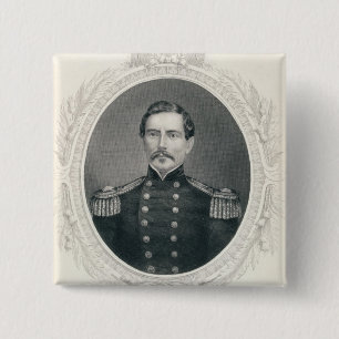 General Pierre Gustave Toutant Beauregard 15 Cm Square Badge