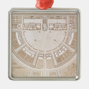 General plan of the salt works in 'ideal city' metal tree decoration