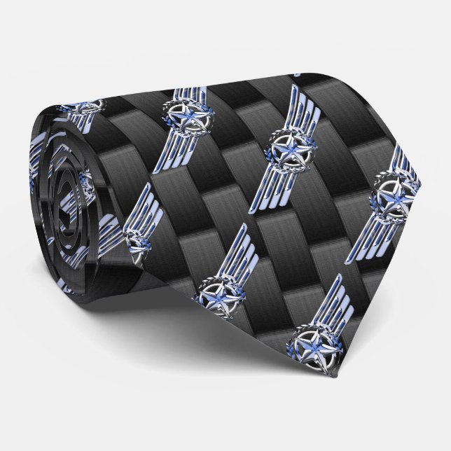 General Private Air Pilot Chrome Like Wings Tie (Rolled)