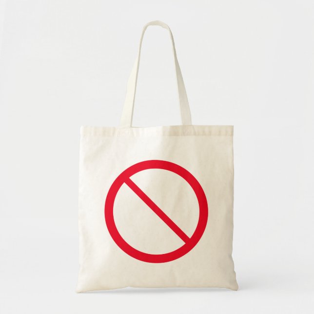 General Prohibition Backslash Sign Budget Tote Bag (Front)