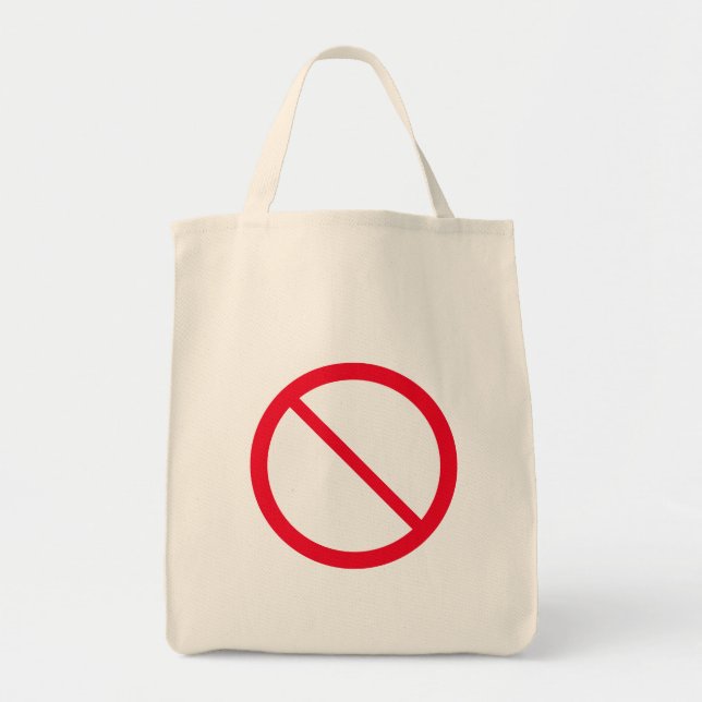 General Prohibition Backslash Sign | Grocery Tote  (Front)