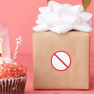 General Prohibition Sign Classic Round Stickers