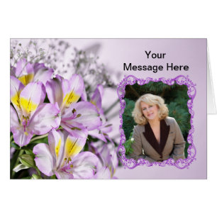 General purpose photo card alstromeria lilies