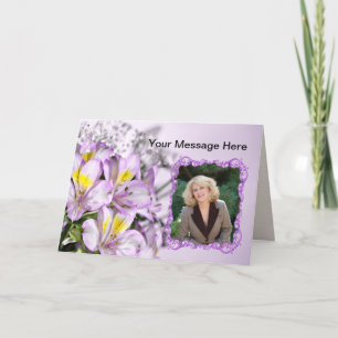 General purpose photo card alstromeria lilies