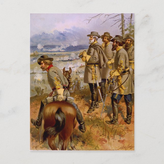 General Robert E. Lee at Fredericksburg by A Ogden Postcard (Front)