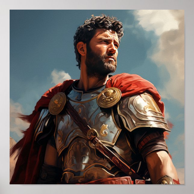 General Roman Maximus as a Gladiator Poster - Anci (Front)