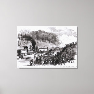 General Schenck with Four Companies Canvas Print
