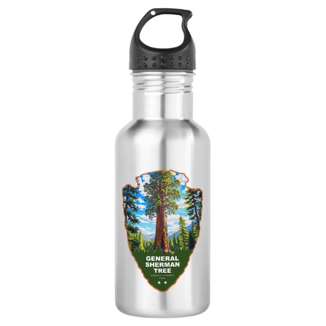 General Sherman Tree Sequoia NP Arrowhead 532 Ml Water Bottle (Front)