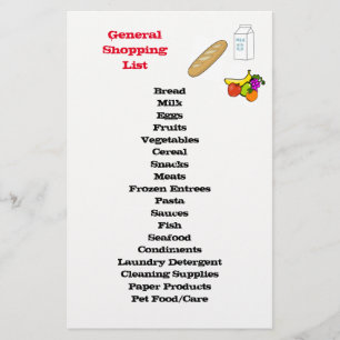 General Shopping List