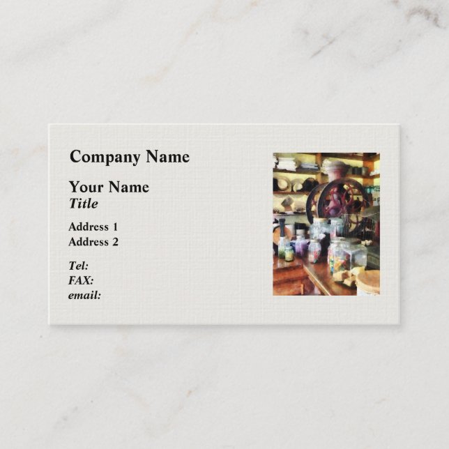 General Store With Candy Jars Business Card (Front)