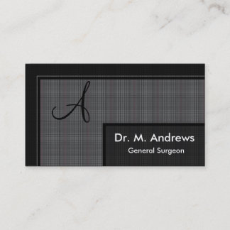 General Surgeon Business Card - Monogram
