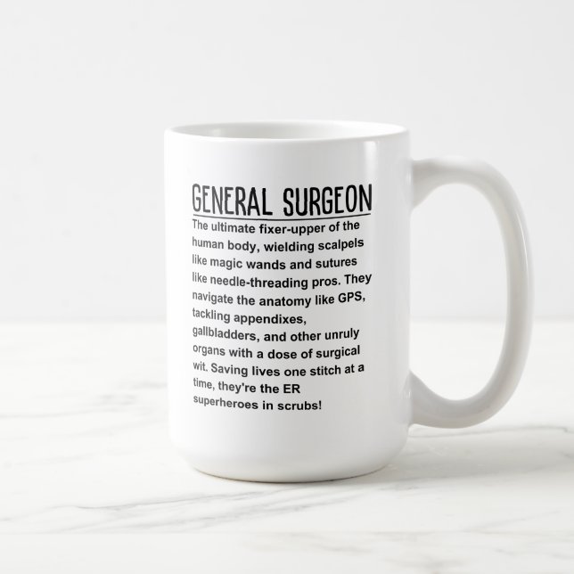 General surgeon coffee mug (Right)