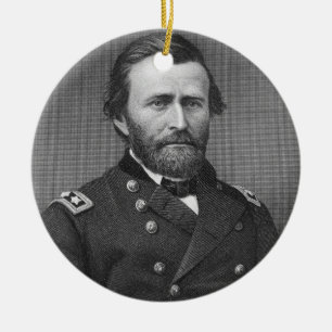 General Ulysses Simpson Grant, engraved after a da Ceramic Tree Decoration