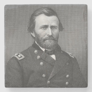 General Ulysses Simpson Grant, engraved after a da Stone Coaster
