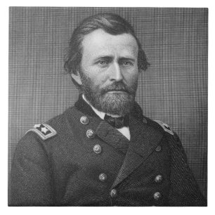General Ulysses Simpson Grant, engraved after a da Tile